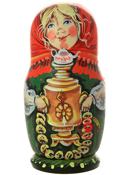 Матрешка "Аленушка с самоваром", арт. 5714